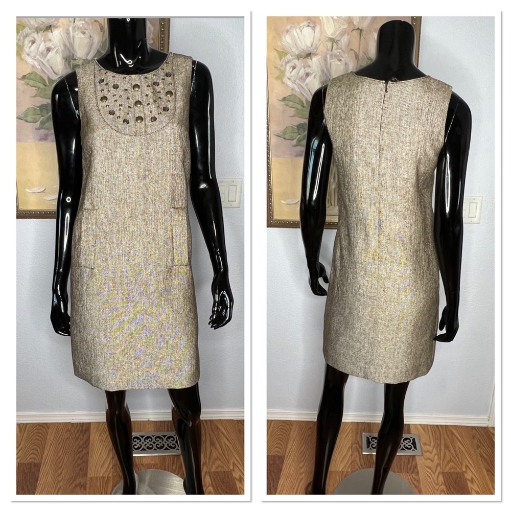 Michael Michael Kors Tweed Studded Sheath Dress Sz 2